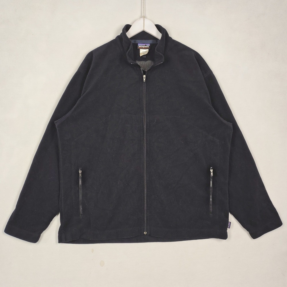 Patagonia Synchilla Fleece Jacket Mens XL Black Full Zip Mountain Dew MDX Promo